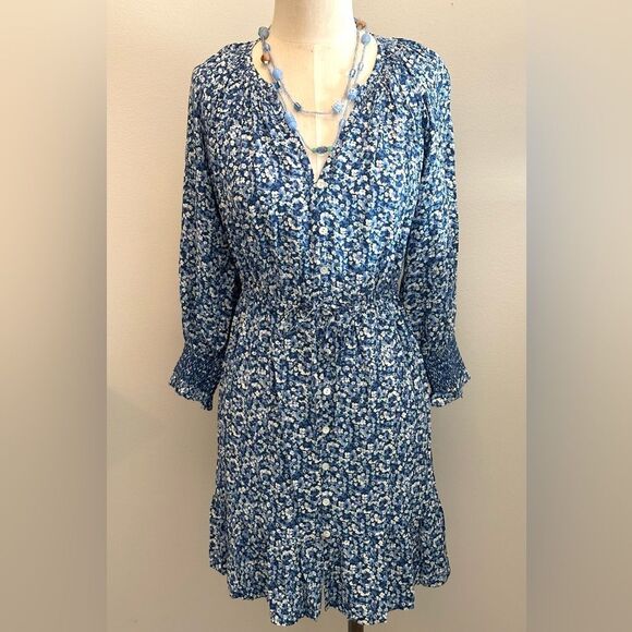 Eliza Ice Chrysanthemum Drawstring Rails Dress - Picture 1 of 12